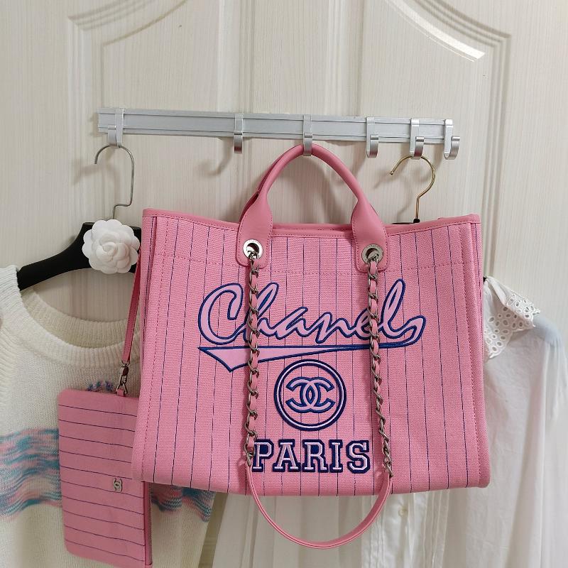 Chanel Handbags A66941 Striped Pink Blue